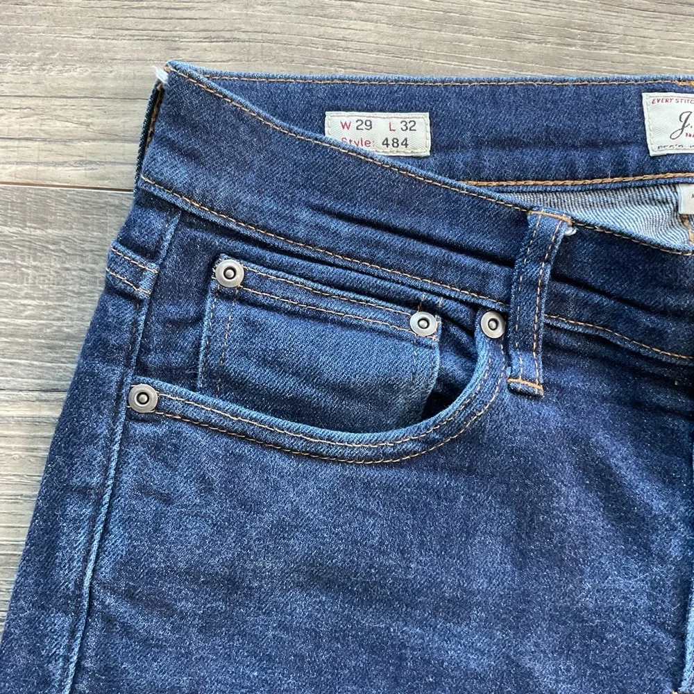 29x32 J.Crew 484 Slim Kurabo Japanese Denim Jeans Men’s Blue Dark Stretch J5024